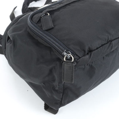 Prada Tessuto Nylon Triangle Logo Backpack Sac Backpack Black Silver Hardware
