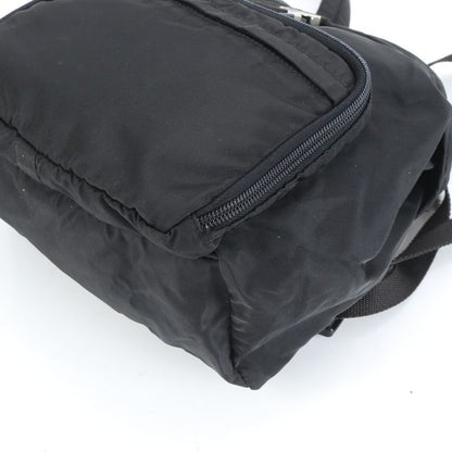 Prada Tessuto Nylon Triangle Logo Backpack Sac Backpack Black Silver Hardware