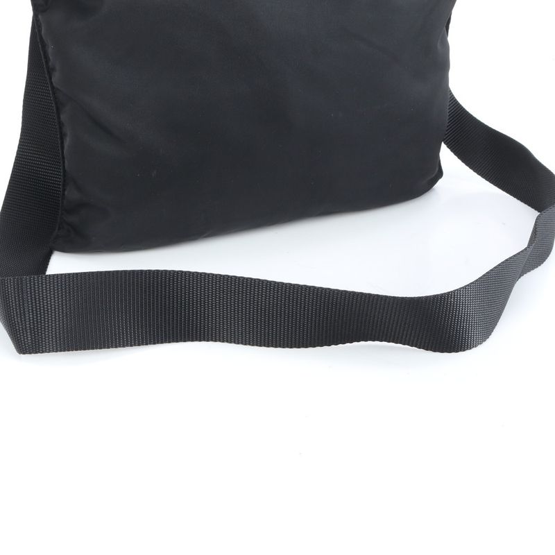 Prada Tessuto Nylon Triangle Logo Leather Shoulder Bag Crossbody Messenger