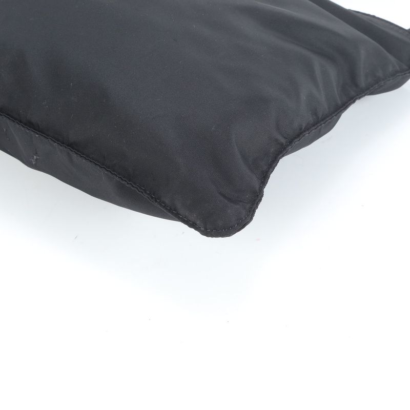 Prada Tessuto Nylon Triangle Logo Leather Shoulder Bag Crossbody Messenger