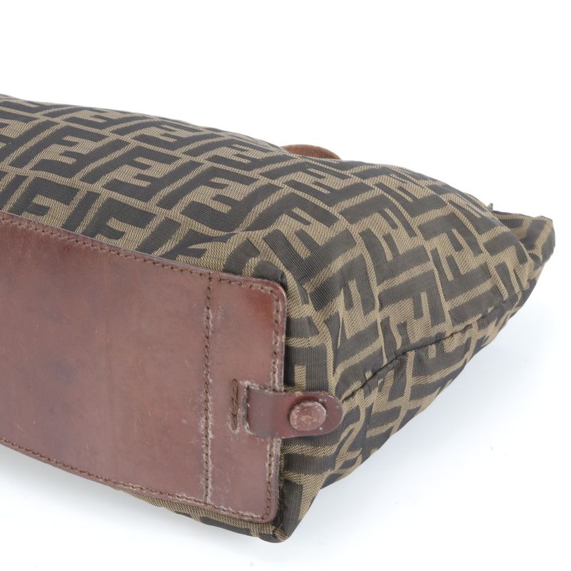 Vintage Fendi 15610 Leather Tote Bag Shoulder Hand A4 Brown Women's EUE Cx6-9