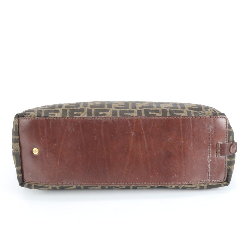 Vintage Fendi 15610 Leather Tote Bag Shoulder Hand A4 Brown Women's EUE Cx6-9