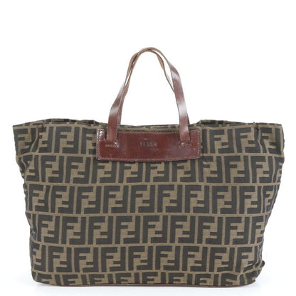 Vintage Fendi 15610 Leather Tote Bag Shoulder Hand A4 Brown Women's EUE Cx6-9