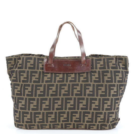 Vintage Fendi 15610 Leather Tote Bag Shoulder Hand A4 Brown Women's EUE Cx6-9