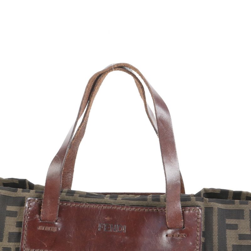 Vintage Fendi 15610 Leather Tote Bag Shoulder Hand A4 Brown Women's EUE Cx6-9