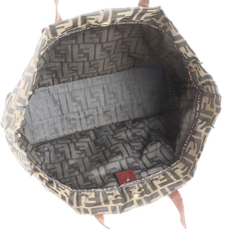 Vintage Fendi 15610 Leather Tote Bag Shoulder Hand A4 Brown Women's EUE Cx6-9