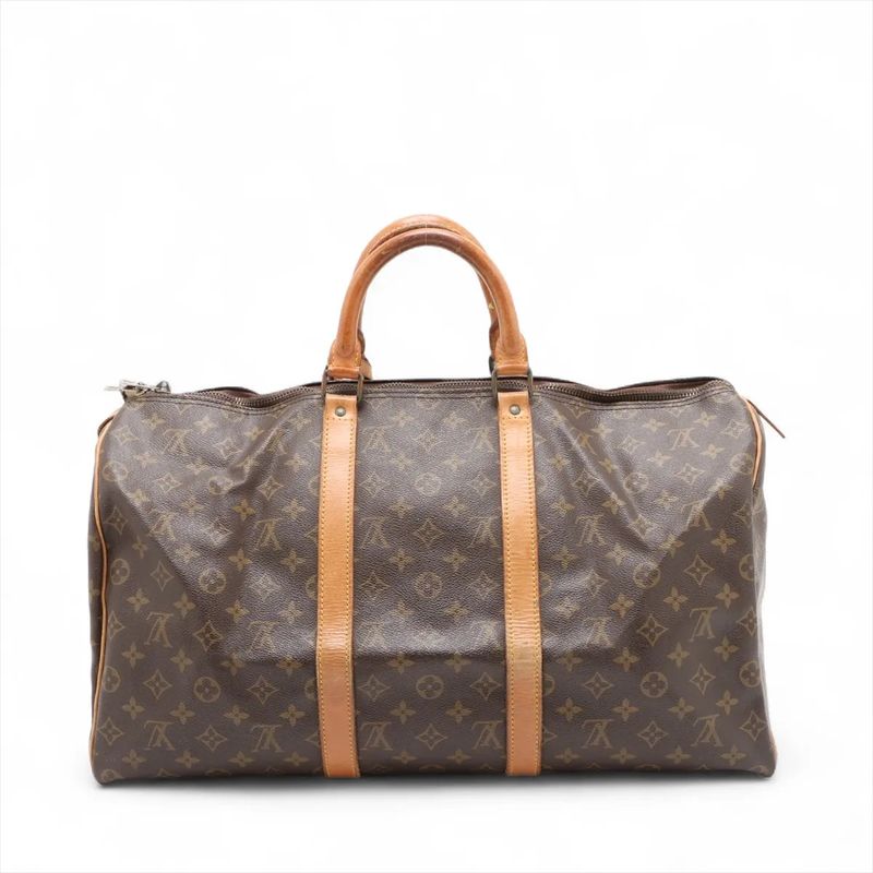Louis Vuitton Monogram Keepall 50 M41426 Leather Boston Bag Business Travel