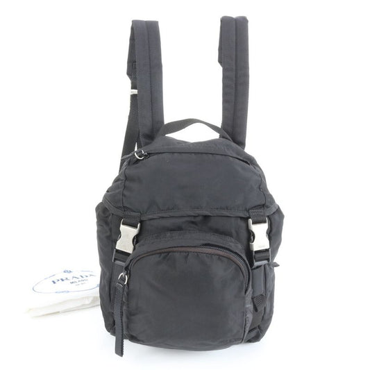 Prada Tessuto Nylon Triangle Logo Backpack Sac Backpack Black Women EC Cx21-1
