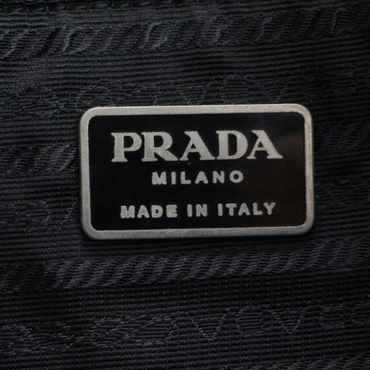 Prada Tessuto Nylon Leather Shoulder Bag Crossbody Messenger Commuter Black A4