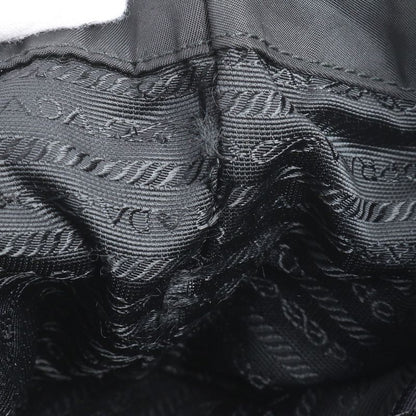 Prada Tessuto Nylon Leather Shoulder Bag Crossbody Messenger Commuter Black A4