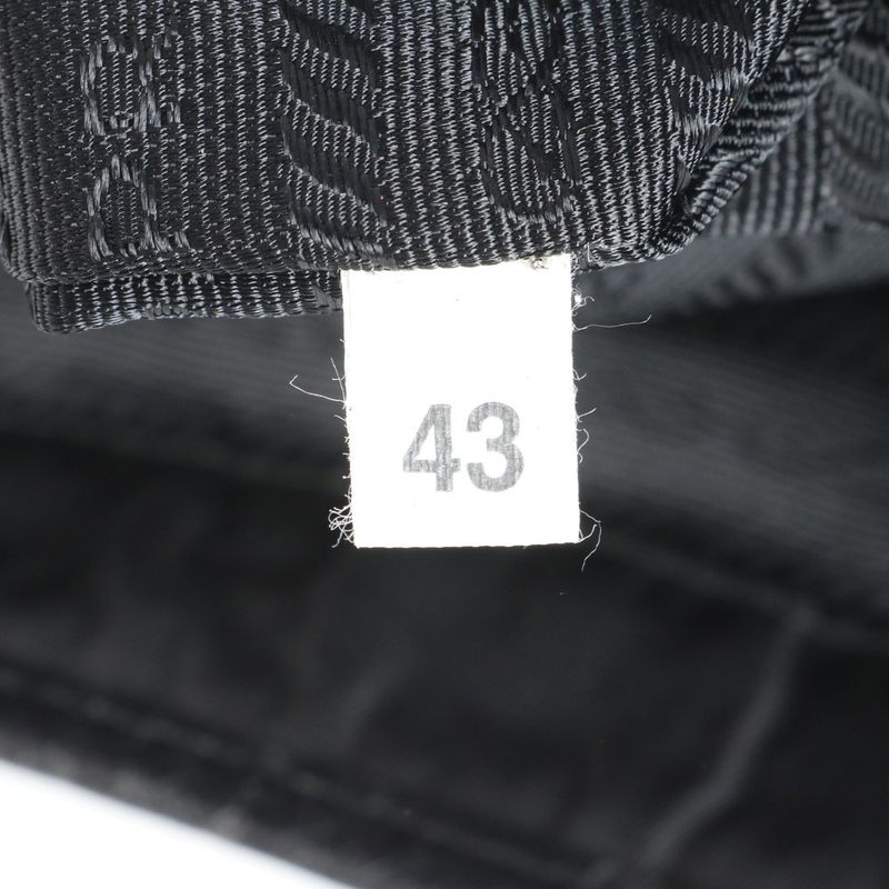 Prada Tessuto Nylon Leather Shoulder Bag Crossbody Messenger Commuter Black A4