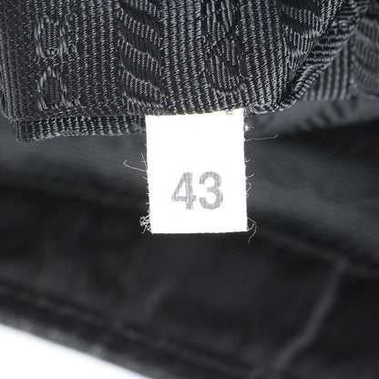 Prada Tessuto Nylon Leather Shoulder Bag Crossbody Messenger Commuter Black A4