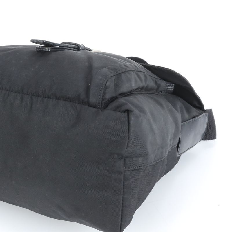 Prada Tessuto Nylon Triangle Logo Leather Shoulder Bag Crossbody Messenger Men