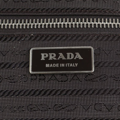 Prada Saffiano Leather Triangle Logo Suitcase Carry Case Bag Business Trip