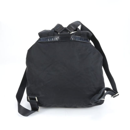 Prada Tessuto Nylon Triangle Logo Leather X Nylon Backpack Sac Backpack Bag