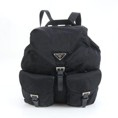 Prada Tessuto Nylon Triangle Logo Leather X Nylon Backpack Sac Backpack Bag