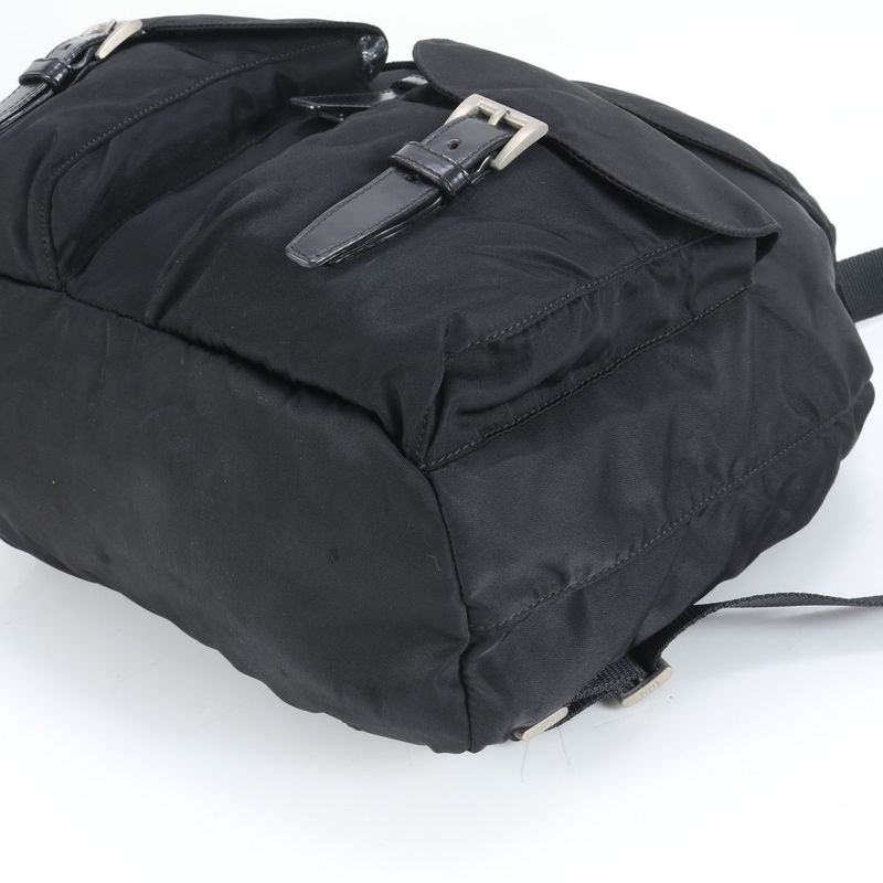 Prada Tessuto Nylon Triangle Logo Leather X Nylon Backpack Sac Backpack Bag