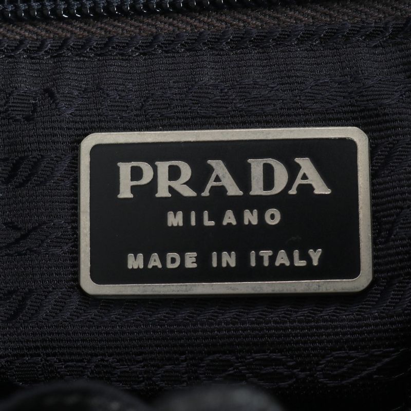 Prada Tessuto Nylon Triangle Logo Leather X Nylon Backpack Sac Backpack Bag