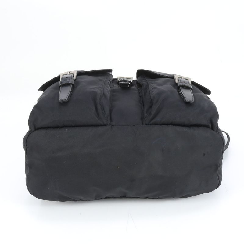Prada Tessuto Nylon Triangle Logo Leather X Nylon Backpack Sac Backpack Bag