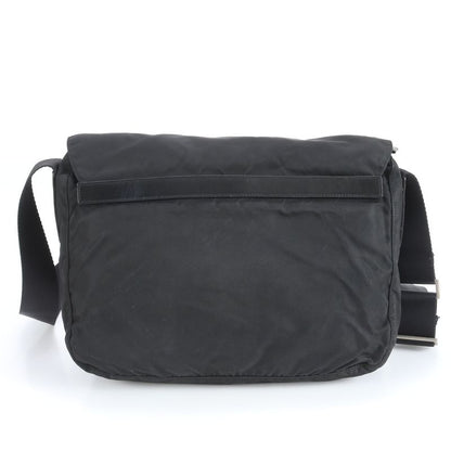Prada Tessuto Nylon Triangle Logo Leather Shoulder Bag Crossbody Messenger