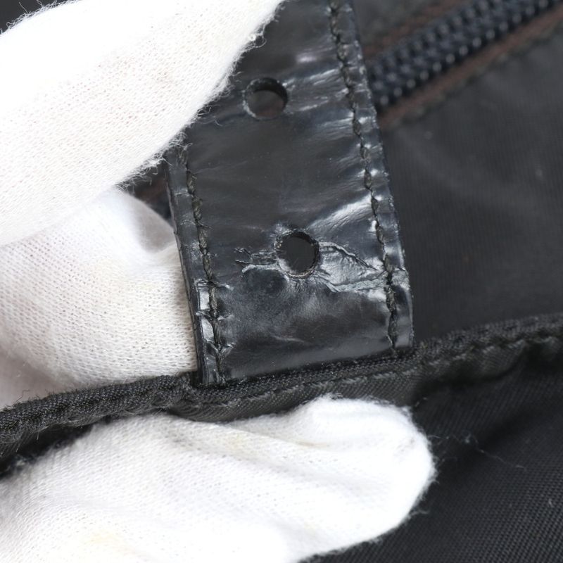 Prada Tessuto Nylon Triangle Logo Leather Shoulder Bag Crossbody Messenger