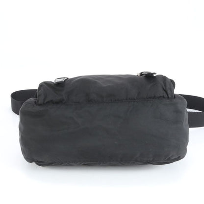 Prada Tessuto Nylon Triangle Logo Leather Shoulder Bag Crossbody Messenger