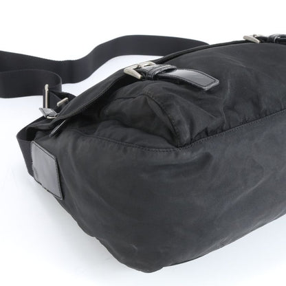 Prada Tessuto Nylon Triangle Logo Leather Shoulder Bag Crossbody Messenger
