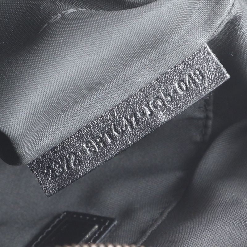 Fendi Zucchino 8bt047 Leather Shoulder Bag Crossbody Black Women ERE Cx28-10