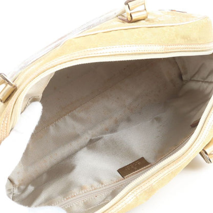 Gucci GG Bow Ring Bag 002-1115 Leather Canvas Handbag Tote Women's ECM Cx43-9