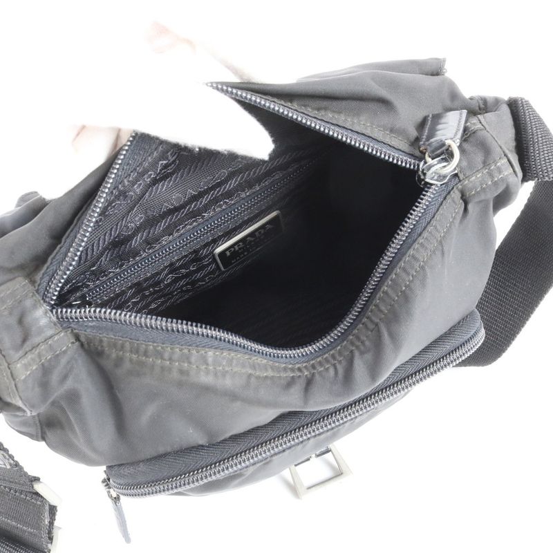 Prada Tessuto Nylon Leather Shoulder Bag Crossbody Messenger Business Commuter