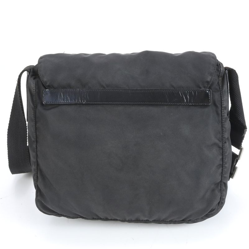 Prada Tessuto Nylon Leather Shoulder Bag Crossbody Messenger Business Commuter