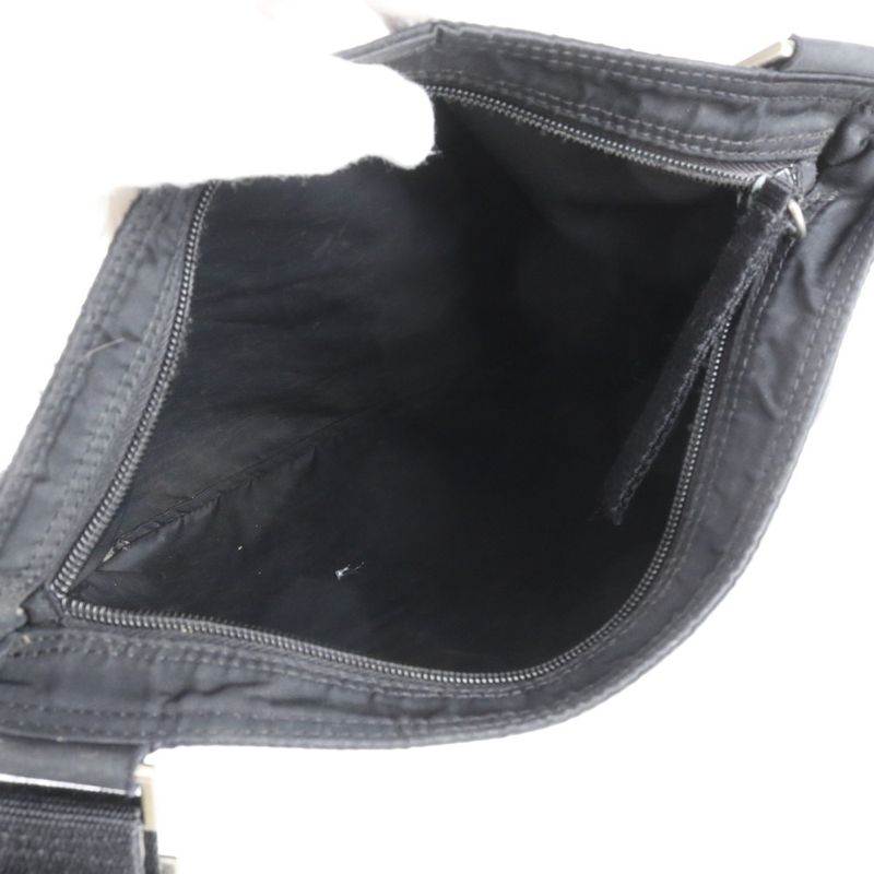 Prada Tessuto Nylon Triangle Logo Leather Shoulder Bag Crossbody Messenger