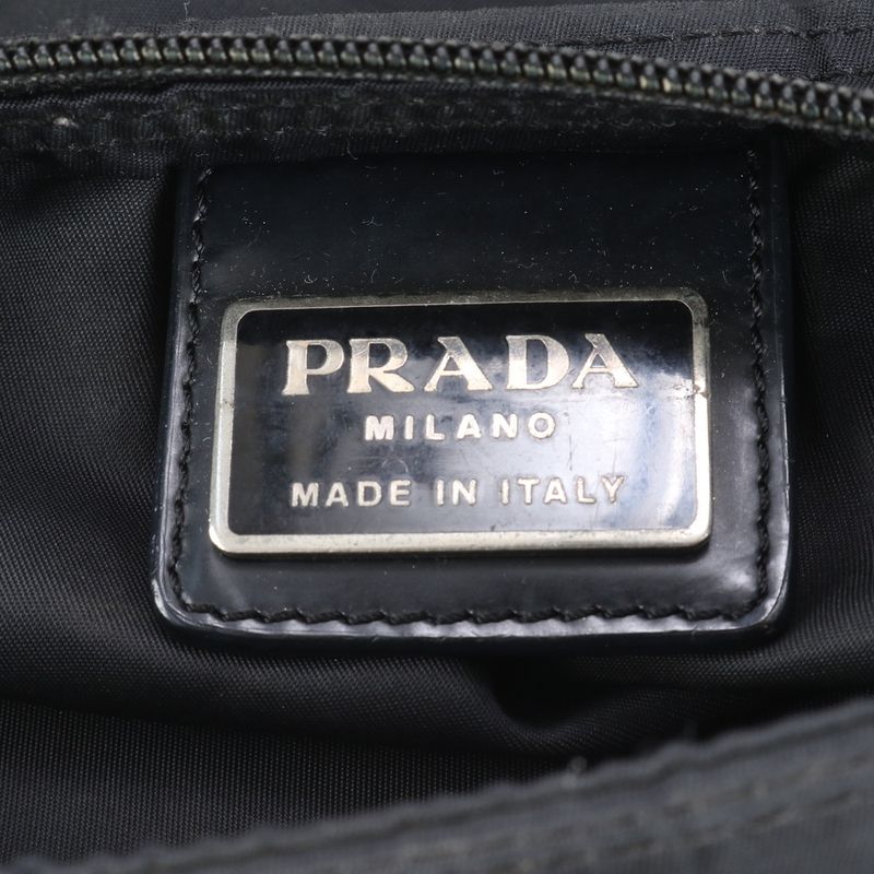 Prada Tessuto Nylon Triangle Logo Leather Shoulder Bag Crossbody Messenger