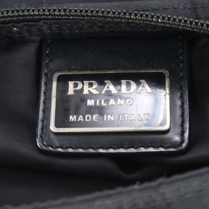 Prada Tessuto Nylon Triangle Logo Leather Shoulder Bag Crossbody Messenger