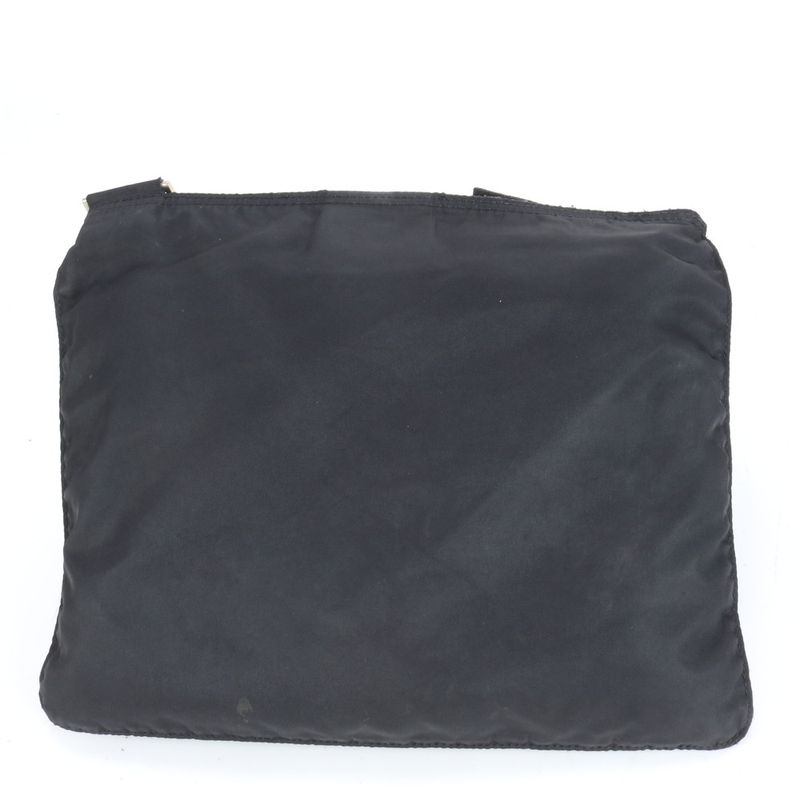 Prada Tessuto Nylon Triangle Logo Leather Shoulder Bag Crossbody Messenger