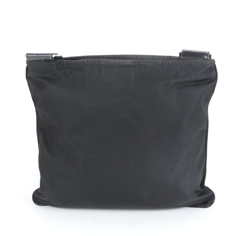 Prada Tessuto Nylon Triangle Logo Leather Shoulder Bag Crossbody Messenger