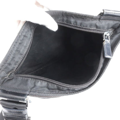 Prada Tessuto Nylon Triangle Logo Leather Shoulder Bag Crossbody Messenger