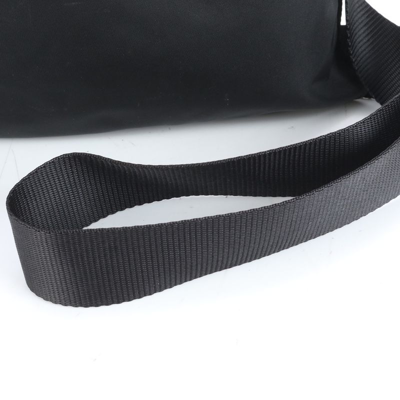 Prada Tessuto Nylon Triangle Logo Leather Shoulder Bag Crossbody Messenger