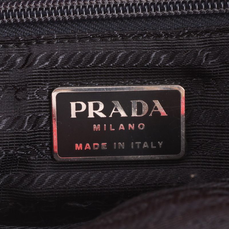 Prada Tessuto Nylon Triangle Logo Red Tote Bag Shoulder Hand Women EEM Cy18-3