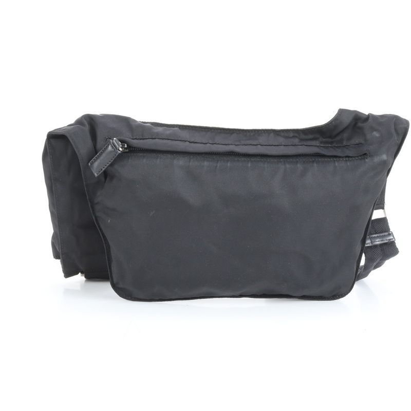 Prada Tessuto Nylon Triangle Logo Leather Shoulder Bag Crossbody Messenger