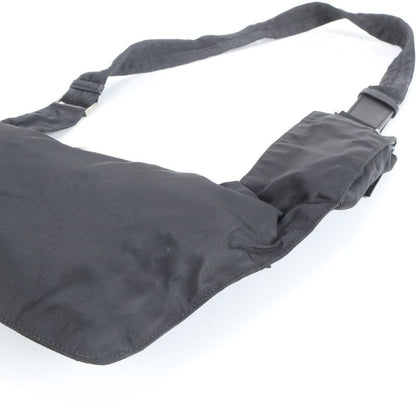 Prada Tessuto Nylon Triangle Logo Leather Shoulder Bag Crossbody Messenger