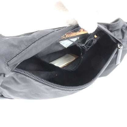 Prada Tessuto Nylon Triangle Logo Leather Shoulder Bag Crossbody Messenger