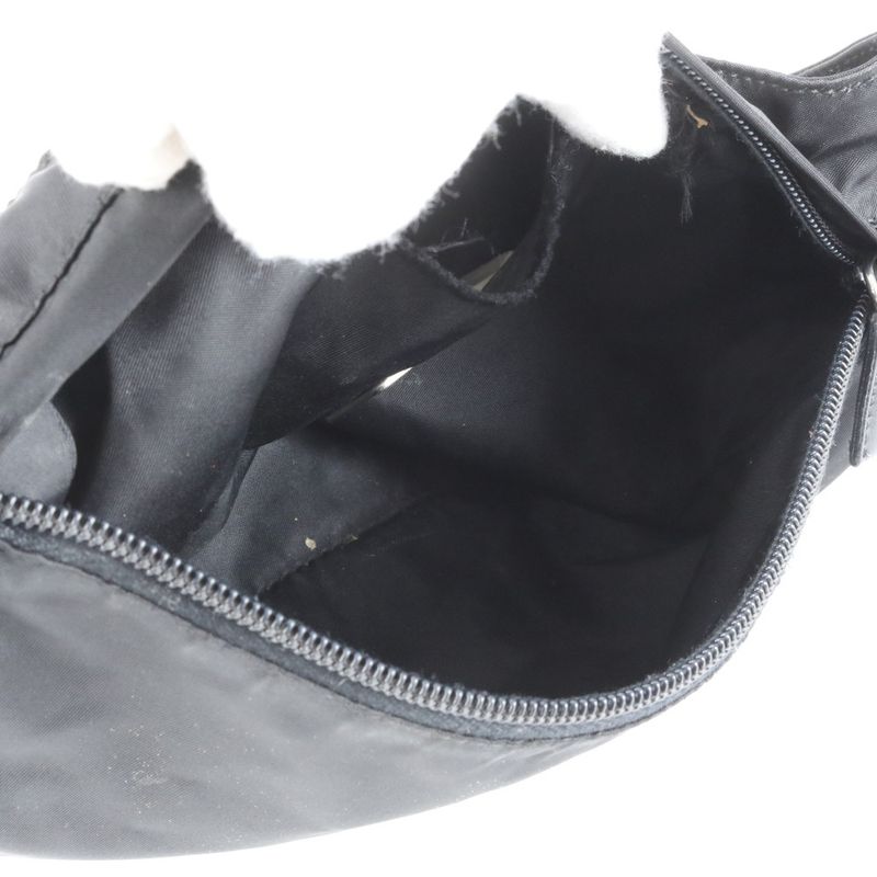 Prada Tessuto Nylon Triangle Logo Leather Shoulder Bag Crossbody Messenger