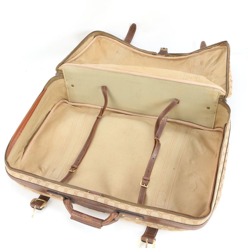 Gucci GG Canvas Sherry Line Leather Boston Bag Business Travel Tote Travel