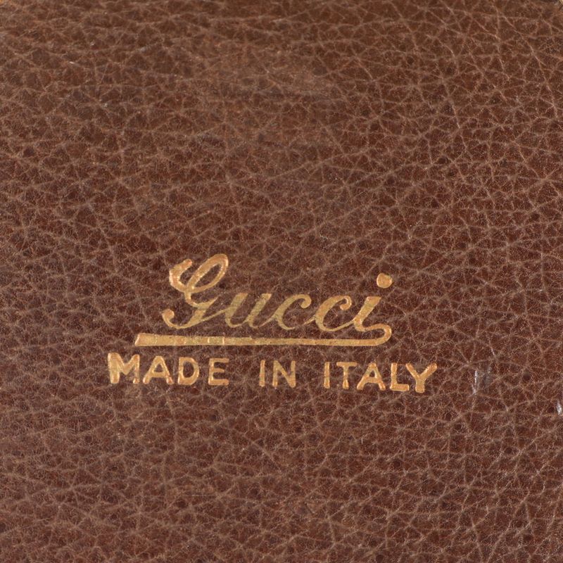 Gucci GG Canvas Sherry Line Leather Boston Bag Business Travel Tote Travel