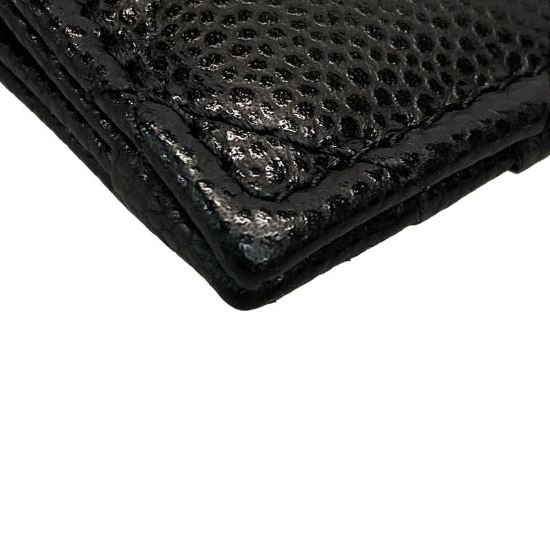 Chanel Coin Case Beautiful Matelasse Black With Silver Hardware / Card Case