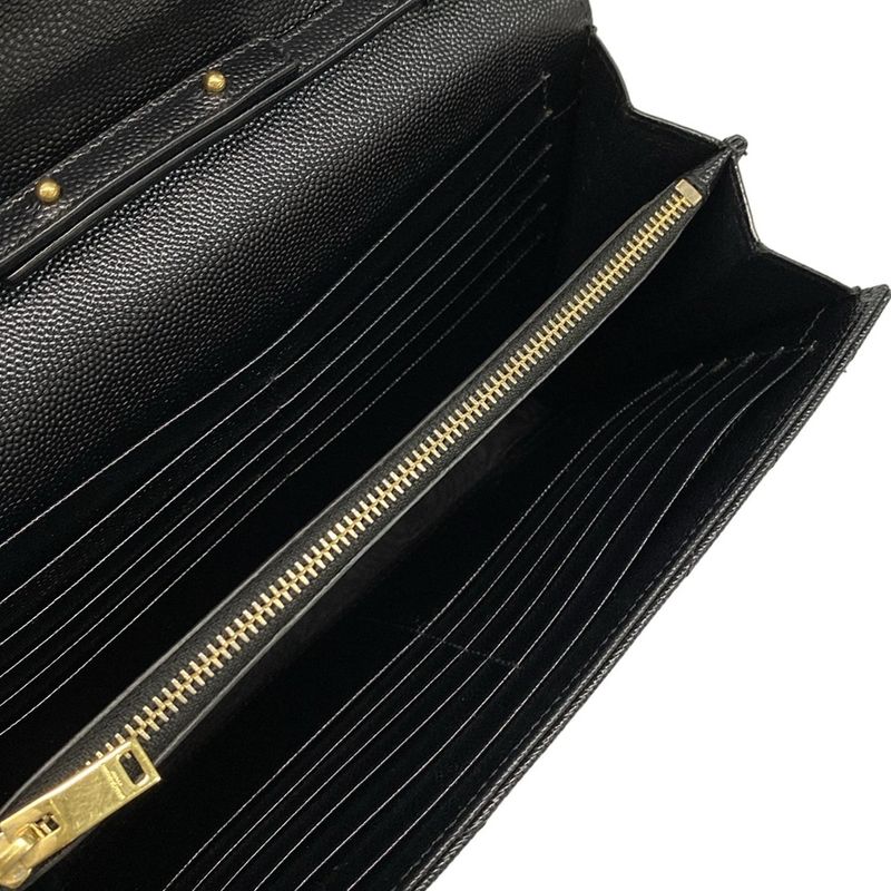 Saint Laurent Paris Wallet Monogram Saint Laurent 377828 Black Chain Shoulder