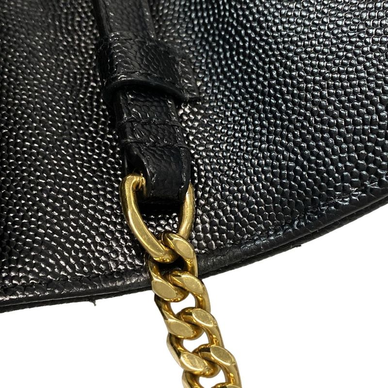Saint Laurent Paris Wallet Monogram Saint Laurent 377828 Black Chain Shoulder