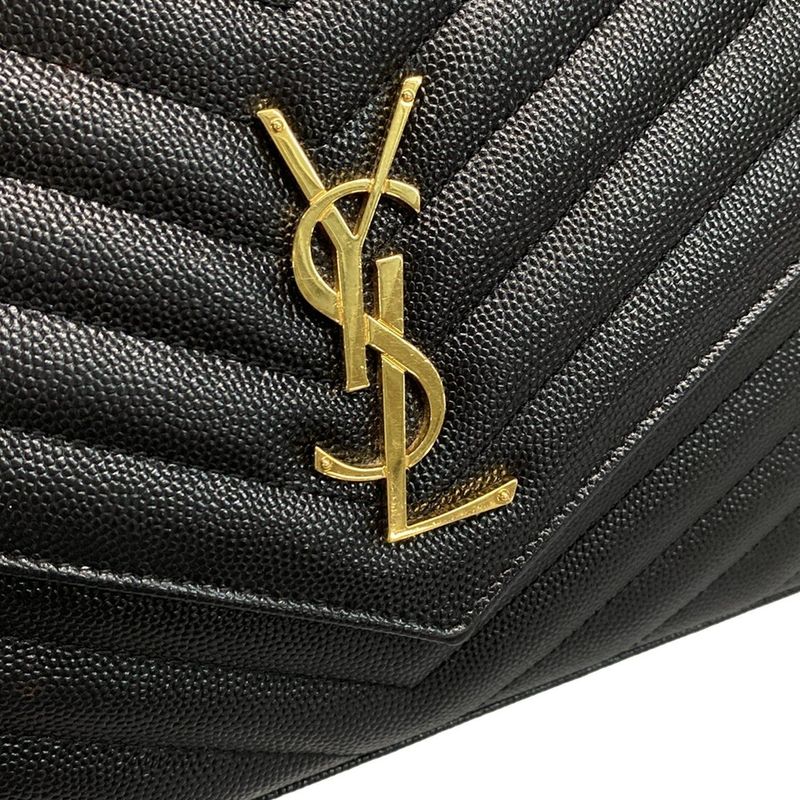 Saint Laurent Paris Wallet Monogram Saint Laurent 377828 Black Chain Shoulder