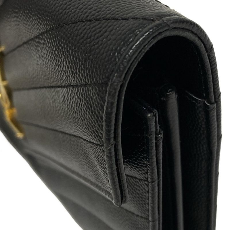 Saint Laurent Paris Wallet Monogram Saint Laurent 377828 Black Chain Shoulder